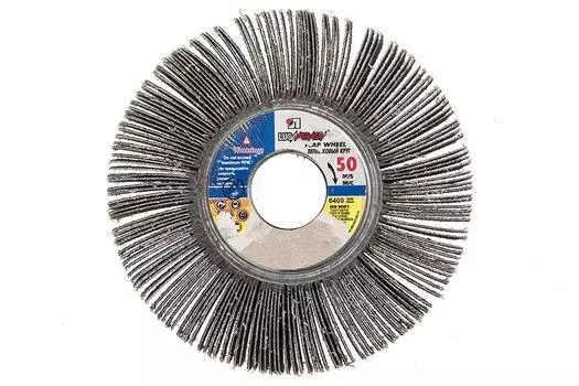 Круг Лепестковый Радиальный (КЛ) ЛУГА-АБРАЗИВ КЛ шлиф.150 Х 30 Х 32 Р 60 (№25) Ткань