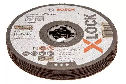 Круг отрезной Bosch 2608619267 x-lock 10 шт
