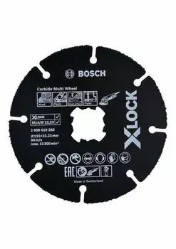 Круг отрезной Bosch Ф115хx-lockмм зуб. (2608619283 x-lock)