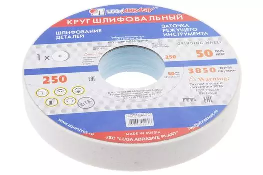 Круг шлифовальный ЛУГА-АБРАЗИВ 1 250 Х 40 Х 76 25А 60 k,l (25СМ)