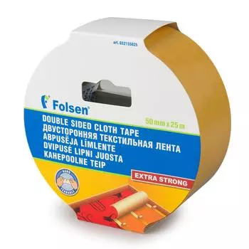 Лента двусторонняя Folsen 32155025 тканевая