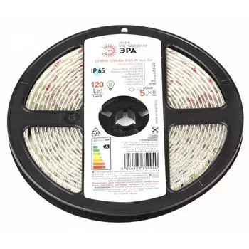 Лента светодиодная ЭРА Ls2835-120led-ip65-w-eco-5m Б0035599