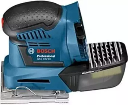 Машинка шлифовальная плоская (вибрационная) Bosch Gss 18v-10 соло (0.601.9d0.200)