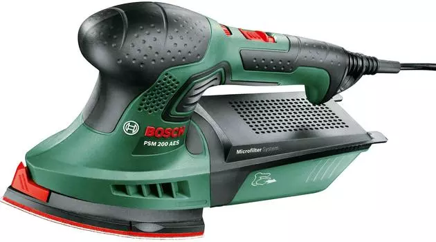 Машинка шлифовальная плоская (вибрационная) Bosch Psm 200 aes (06033b6020)