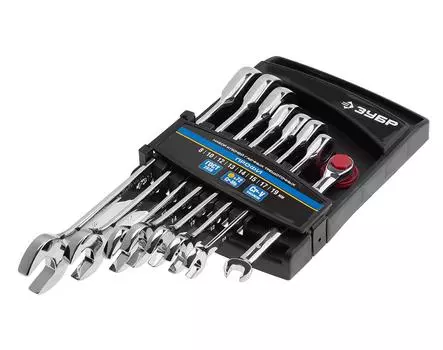 Набор ключей ЗУБР 27074-h8 (8 - 19 мм)