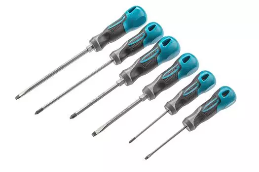 Набор отверток, 6 шт. Gross 6 шт, s2, трехкомпонентная рукоятка