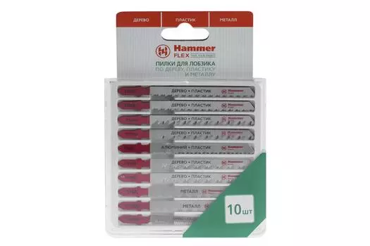 Пилки для лобзика Hammer Jg wd-pl-mt набор no5 (10шт.)
