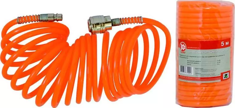 Шланг спиральный для пневмоинструмента КАЛИБР Калибр- 5