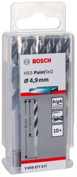 Сверло по металлу Bosch Ф4.9х52мм (2.608.577.217)
