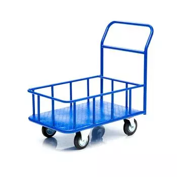 Тележка для склада 4-х колесная с бортами СТЕЛЛА КПБ-300 125-К