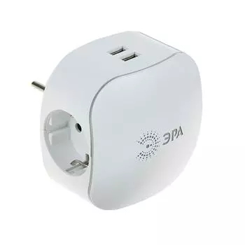 Тройник ЭРА Sp-3e-usb-2a