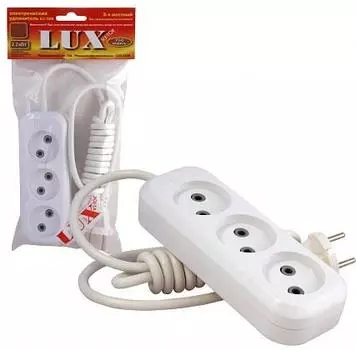 Удлинитель Lux У3-0-10 ПВС 2х0.75