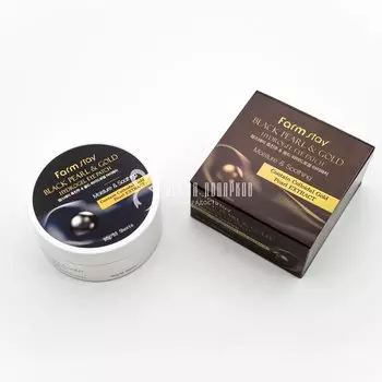 Гидрогелевые патчи для глаз с черным жемчугом и золотом FARMSTAY BLACK PEARL &amp; GOLD HYDROGEL EYE PATCH 60шт