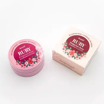 Гидрогелевые патчи для глаз с рубиновой пудрой и маслом болгарской розы KOELF RUBY &amp; BULGARIAN ROSE HYDRO GEL EYE PATCH 60шт