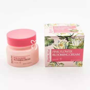 Крем для лица с экстрактом водяной лилии Farmstay Pink Flower Blooming CREAM, 100ml