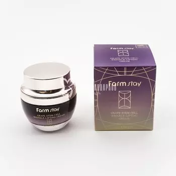 Лифтинг-крем против морщин с фито-стволовыми клетками винограда FARMSTAY GRAPE STEM CELL WRINKLE LIFTING CREAM 50ml