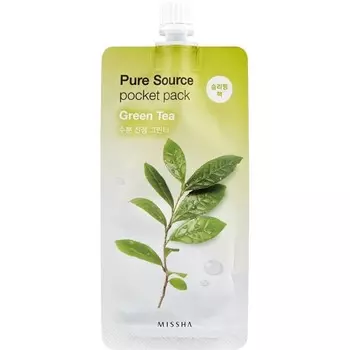 Ночная несмываемая маска с зеленым чаем MISSHA GREEN TEA PURE SOURCE POCKET PACK 10ml