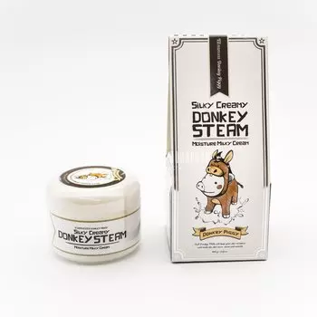 Паровой увлажняющий крем с молоком ослиц ELIZAVECCA SILKY CREAMY DONKEY STEAM MOISTURE CREAM 100мл