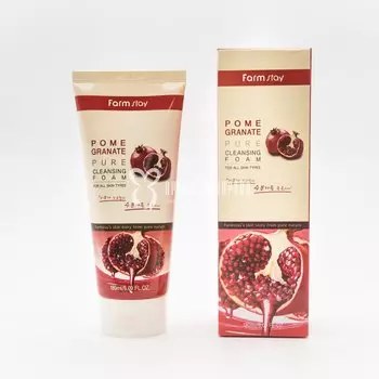 Пенка для умывания с экстрактом граната FARMSTAY POMEGRANATE PURE CLEANSING FOAM 180ml