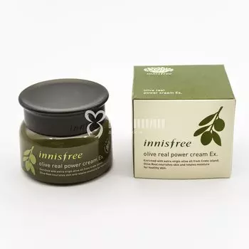 Питательный и увлажняющий крем-бестселлер на основе натуральных 100% оливок INNISFREE OLIVE REAL POWER CREAM 50ml