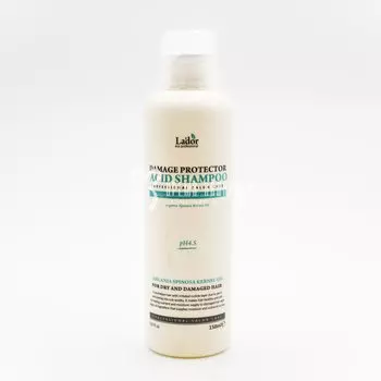 Профессиональный шампунь бесщелочной с коллагеном и аргановым маслом для сухих и поврежденных волос LA'DOR DAMAGE PROTECTOR ACID SHAMPOO 150ml