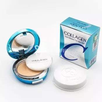 Пудра на основе коллагена 13 тон со сменным блоком ENOUGH COLLAGEN HYDRO MOISTURE TWO WAY CAKE SPF25/PA++ 1шт