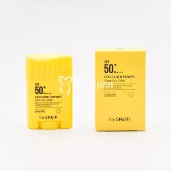 Солнцезащитный стик для чувствительных участков кожи лица THE SAEM Eco Earth Power Clear Sun Stick SPF50+ PA+++ 13g
