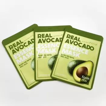Тканевая маска для лица с экстрактом авокадо REAL AVOCADO ESSENCE MASK 23мл