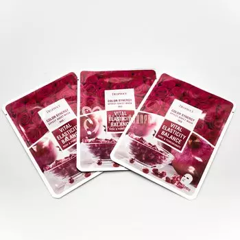 Тканевая маска с экстрактами граната и лепестков роз DEOPROCE COLOR SYNERGY EFFECT SHEET MASK