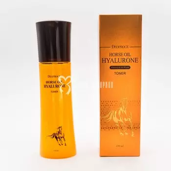 Увлажняющий тоник с лошадиным маслом и гиалуроновой кислоты DEOPROCE HORSE OIL HYALURONE TONER 150ml