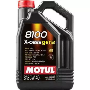 100% cинтетическое масло MOTUL 8100 X-cess 111858