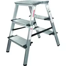 Двухсторонняя алюминиевая стремянка Новая Высота 1127203