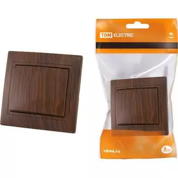 1-клавишный выключатель TDM ELECTRIC 10А ЭКО бук Таймыр SQ1814-0301
