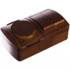 Двухклавишный выключатель и розетка Lezard NATA 710-0800-171