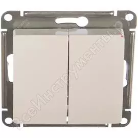 Двухклавишный механизм переключателя Systeme Electric Glossa GSL000165