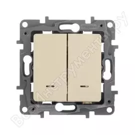 Двухклавишный переключатель Legrand ETIKA 672316