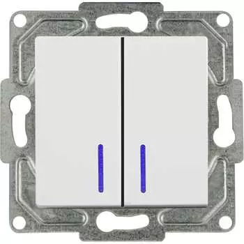2-клавишный выключатель GUNSAN Eqona 16401100-250104