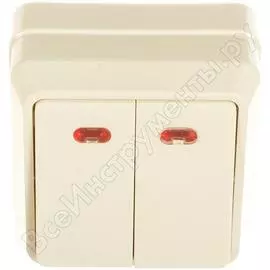 Двухклавишный выключатель IEK ОКТАВА EVO21-K01-10-DC