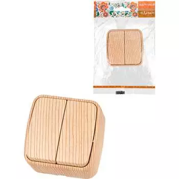 2-клавишный выключатель TDM ELECTRIC Дача Народная SQ1824-0052