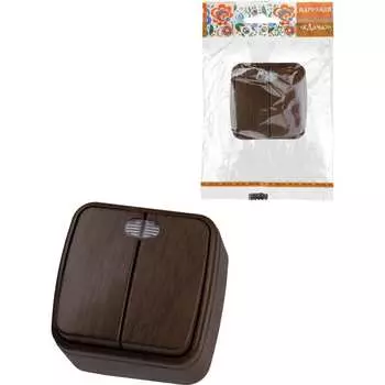 2-клавишный выключатель TDM ELECTRIC Дача Народная SQ1824-0044