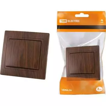 2-клавишный выключатель TDM ELECTRIC 10А ЭКО бук Таймыр SQ1814-0302