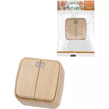 2-клавишный выключатель TDM ELECTRIC Дача Народная SQ1824-0054