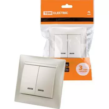 2-клавишный выключатель TDM ELECTRIC Лама SQ1815-0805
