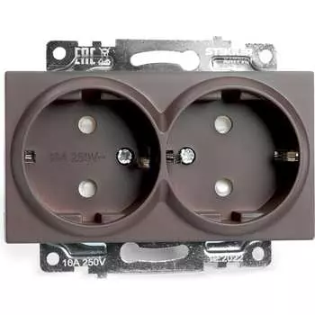 2-местная розетка STEKKER GLS16-7114-04 серия Катрин 49030