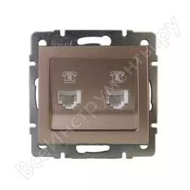 Двойная телефонная розетка Lezard RAIN 703-3188-138