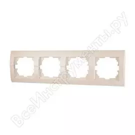 Горизонтальная четырехместная рамка Lezard DERIY 702-3000-149