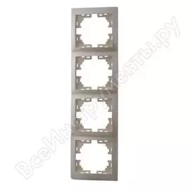 Вертикальная четырехместная рамка Lezard MIRA 701-3000-154