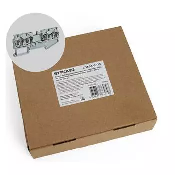 4-проводной проходной зажим самозажимной STEKKER LD554-1-25 39965