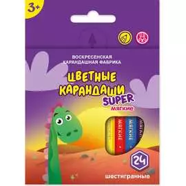 Набор цветных карандашей Воскресенская карандашная фабрика Динозаврик 519706