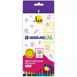 Набор двусторонних карандашей Лео Учись 586020